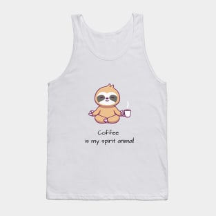 Sloth Namate Yoga and Coffee Tank Top